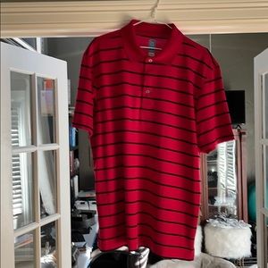 Dark pink golf shirt